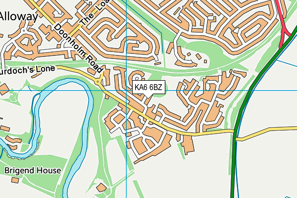KA6 6BZ map - OS VectorMap District (Ordnance Survey)