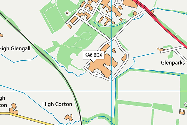 KA6 6DX map - OS VectorMap District (Ordnance Survey)