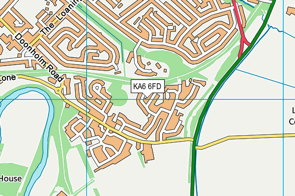 KA6 6FD map - OS VectorMap District (Ordnance Survey)