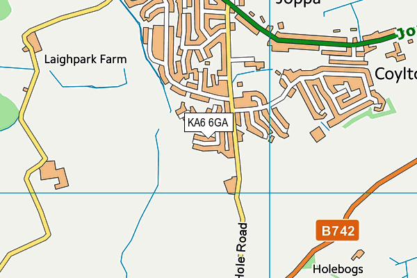 KA6 6GA map - OS VectorMap District (Ordnance Survey)