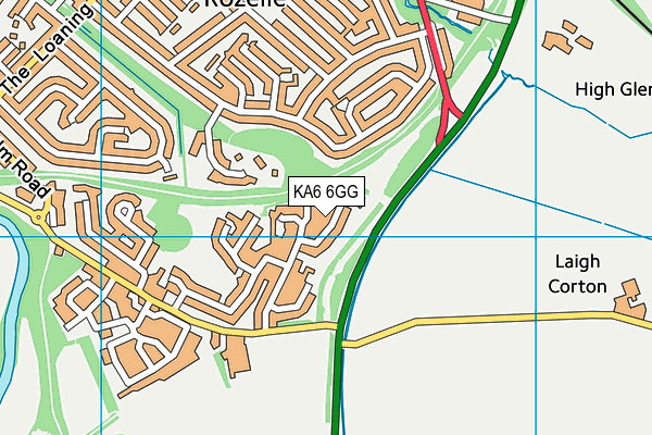 KA6 6GG map - OS VectorMap District (Ordnance Survey)