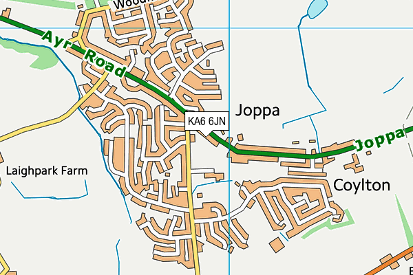 KA6 6JN map - OS VectorMap District (Ordnance Survey)