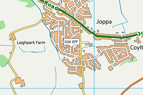 KA6 6PF map - OS VectorMap District (Ordnance Survey)