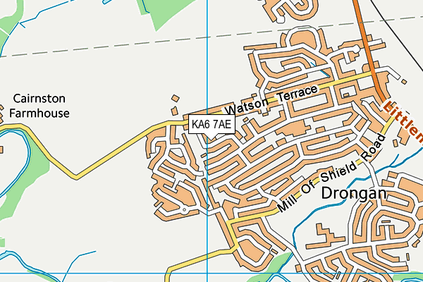 KA6 7AE map - OS VectorMap District (Ordnance Survey)