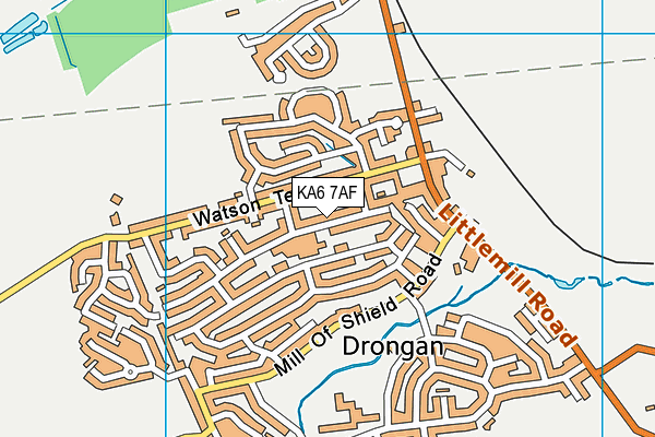 KA6 7AF map - OS VectorMap District (Ordnance Survey)