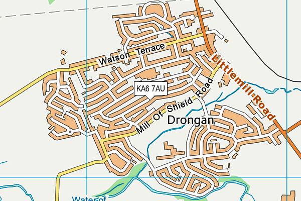 KA6 7AU map - OS VectorMap District (Ordnance Survey)