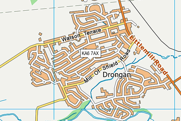 KA6 7AX map - OS VectorMap District (Ordnance Survey)