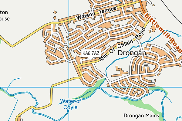 KA6 7AZ map - OS VectorMap District (Ordnance Survey)