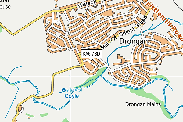 KA6 7BD map - OS VectorMap District (Ordnance Survey)