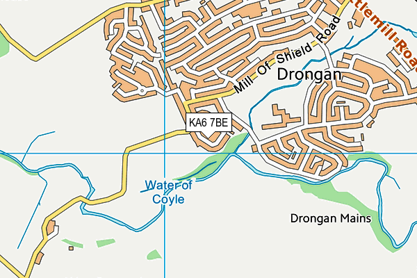KA6 7BE map - OS VectorMap District (Ordnance Survey)