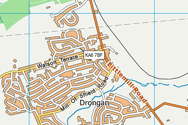 KA6 7BF map - OS VectorMap District (Ordnance Survey)