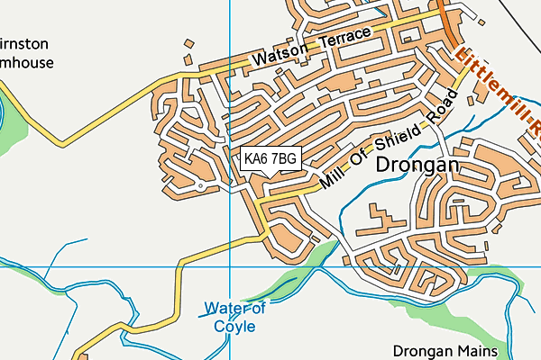 KA6 7BG map - OS VectorMap District (Ordnance Survey)