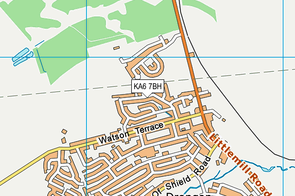 KA6 7BH map - OS VectorMap District (Ordnance Survey)