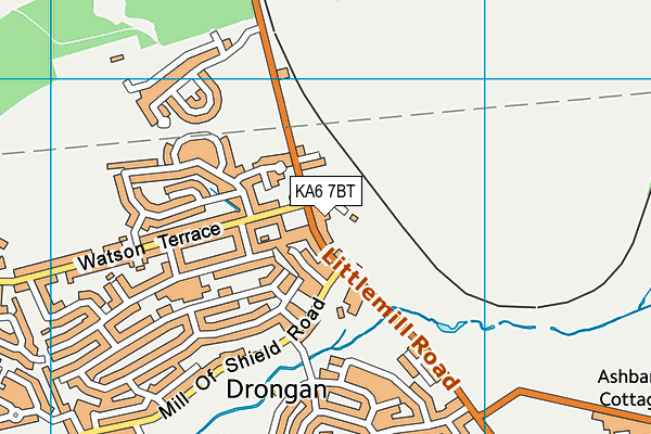 KA6 7BT map - OS VectorMap District (Ordnance Survey)