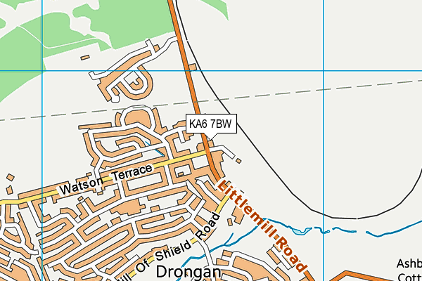 KA6 7BW map - OS VectorMap District (Ordnance Survey)