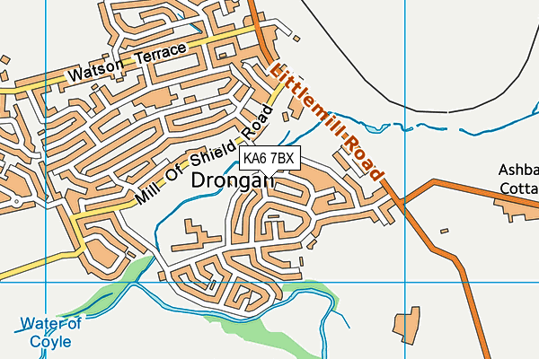 KA6 7BX map - OS VectorMap District (Ordnance Survey)