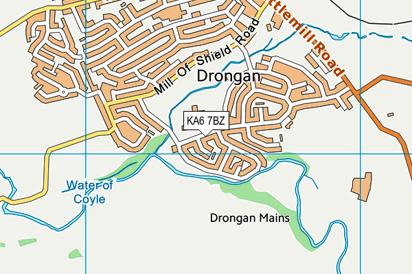 KA6 7BZ map - OS VectorMap District (Ordnance Survey)