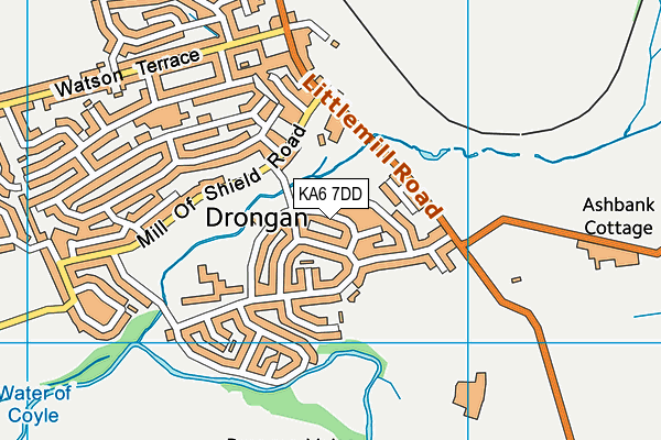 KA6 7DD map - OS VectorMap District (Ordnance Survey)