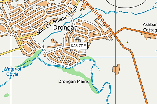 KA6 7DE map - OS VectorMap District (Ordnance Survey)
