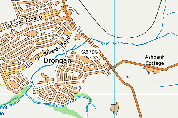 KA6 7DG map - OS VectorMap District (Ordnance Survey)