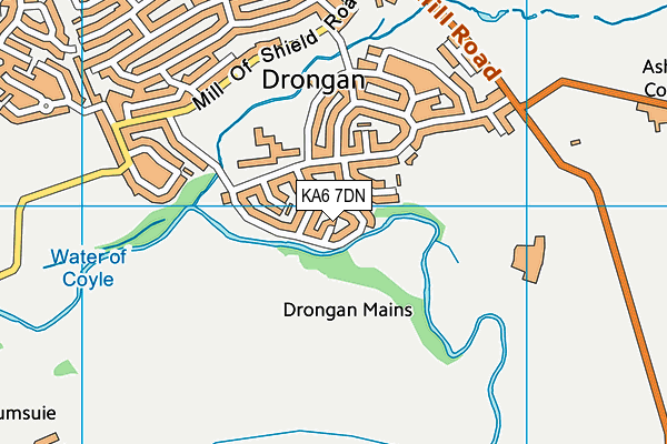 KA6 7DN map - OS VectorMap District (Ordnance Survey)