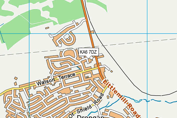 KA6 7DZ map - OS VectorMap District (Ordnance Survey)