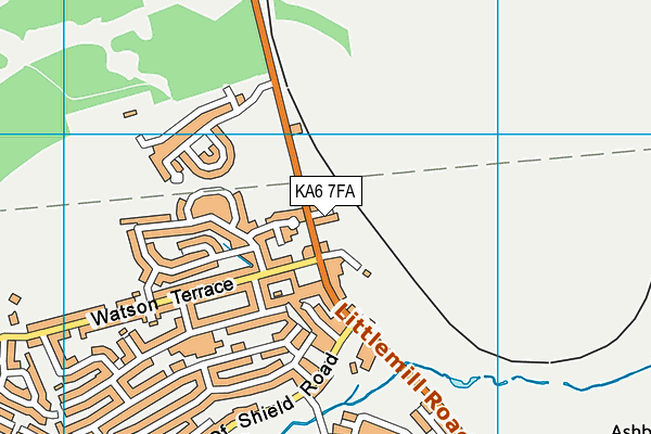 KA6 7FA map - OS VectorMap District (Ordnance Survey)