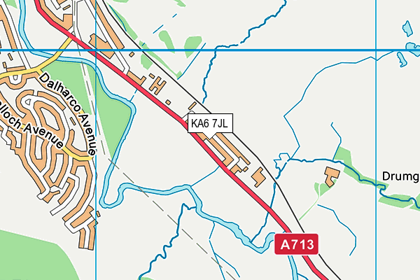 KA6 7JL map - OS VectorMap District (Ordnance Survey)