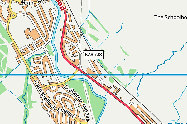 KA6 7JS map - OS VectorMap District (Ordnance Survey)