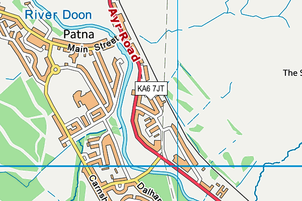 KA6 7JT map - OS VectorMap District (Ordnance Survey)