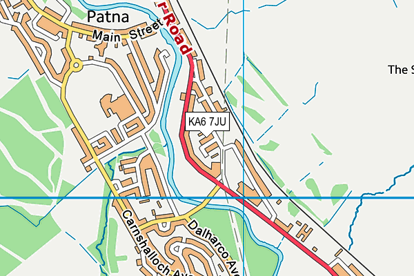KA6 7JU map - OS VectorMap District (Ordnance Survey)