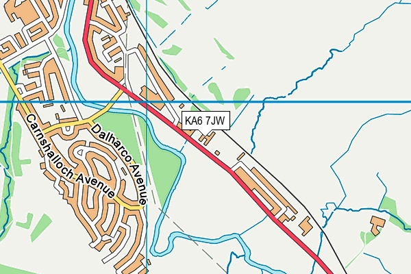 KA6 7JW map - OS VectorMap District (Ordnance Survey)