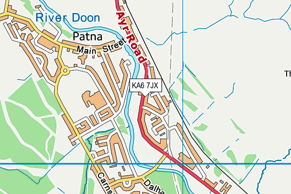 KA6 7JX map - OS VectorMap District (Ordnance Survey)