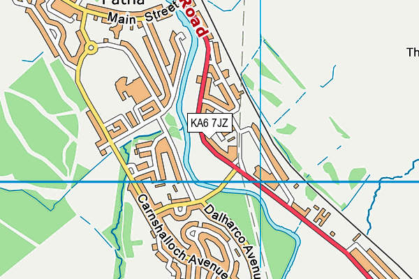 KA6 7JZ map - OS VectorMap District (Ordnance Survey)