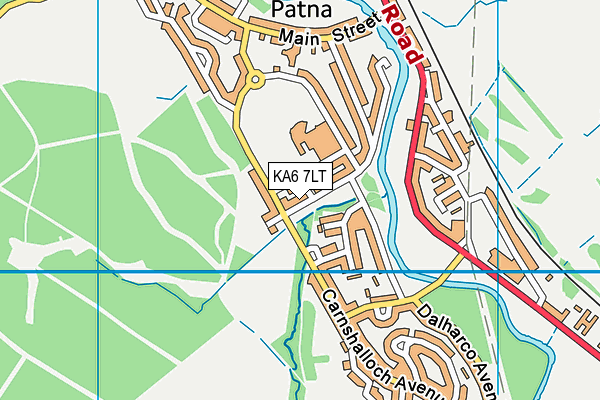 KA6 7LT map - OS VectorMap District (Ordnance Survey)