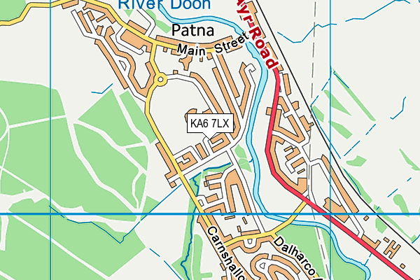 KA6 7LX map - OS VectorMap District (Ordnance Survey)
