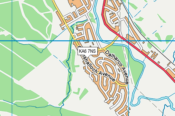 KA6 7NS map - OS VectorMap District (Ordnance Survey)