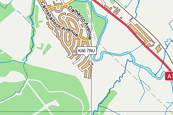 KA6 7NU map - OS VectorMap District (Ordnance Survey)