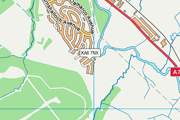 KA6 7NX map - OS VectorMap District (Ordnance Survey)