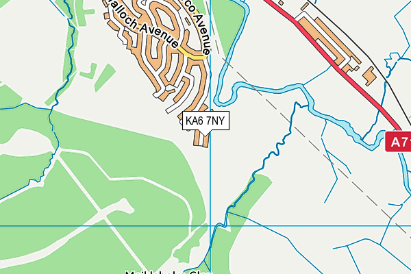 KA6 7NY map - OS VectorMap District (Ordnance Survey)