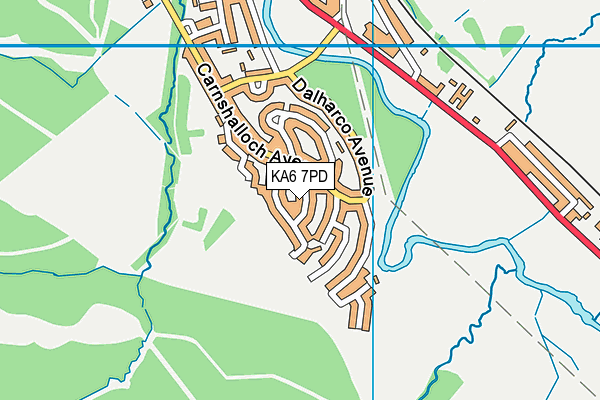 KA6 7PD map - OS VectorMap District (Ordnance Survey)