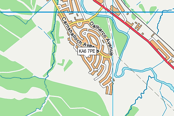 KA6 7PE map - OS VectorMap District (Ordnance Survey)