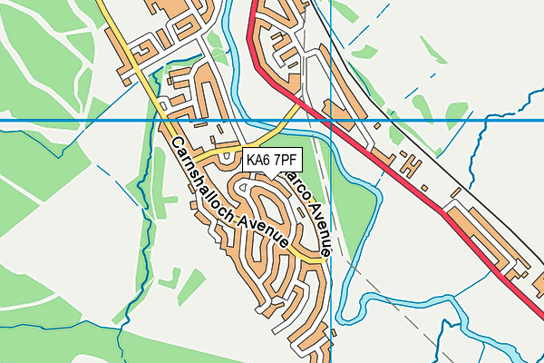 KA6 7PF map - OS VectorMap District (Ordnance Survey)