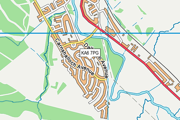 KA6 7PG map - OS VectorMap District (Ordnance Survey)