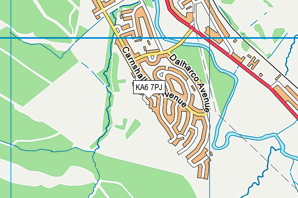 KA6 7PJ map - OS VectorMap District (Ordnance Survey)