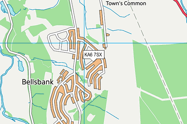KA6 7SX map - OS VectorMap District (Ordnance Survey)