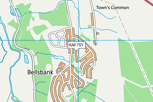KA6 7SY map - OS VectorMap District (Ordnance Survey)