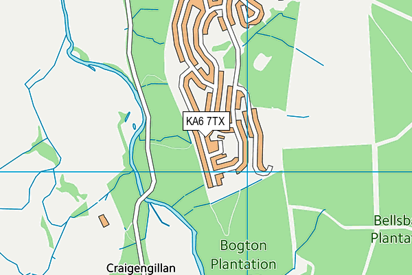 KA6 7TX map - OS VectorMap District (Ordnance Survey)