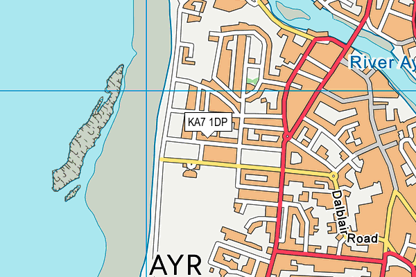 KA7 1DP map - OS VectorMap District (Ordnance Survey)