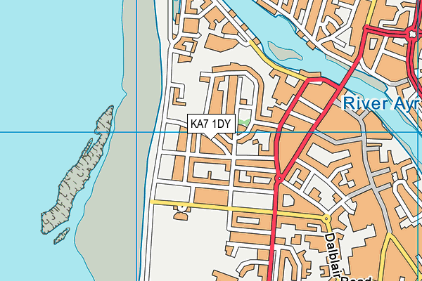 KA7 1DY map - OS VectorMap District (Ordnance Survey)